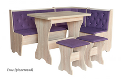 Кухонний куточок ДСП +стіл+табуретки (етна фіолетовий) (Меблі Сервіс)