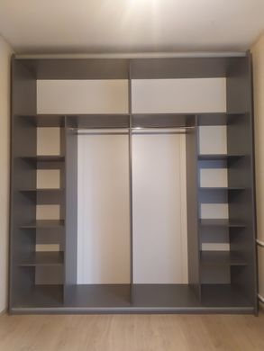 Шкаф-купе G-Caiser 200x240x60 2ДСП Графит/Дуб крафт белый-вставка Графит (Дорос)