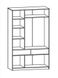 Шкаф 6Д2Ш «Типс» Дуб самоа/Белый (Мебель Сервис)