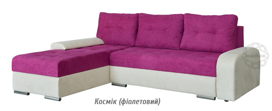 Диван угловой Женева космик фиолетовый 7(L) (Мебель Сервис)