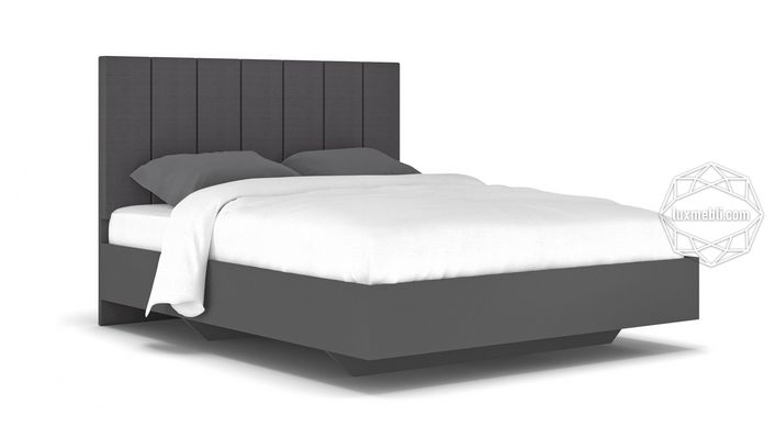Кровать 160 Лондон Серый/Белый (Мебель Сервис)