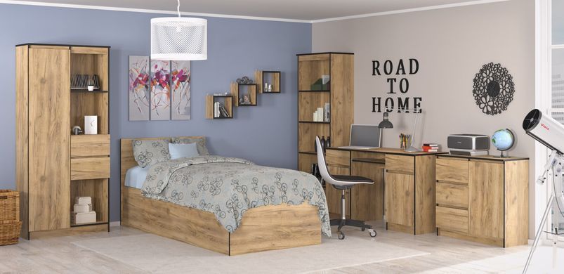 Спальня модульна &laquo;Бруклін&raquo; Дуб крафт золотий (Меблі Сервіс)