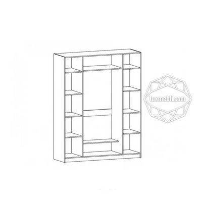 Шкаф 4Д Барокко Вишня портофино (Мебель Сервис)