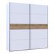 Шкаф-купе G-Caiser 220x240x60 2ДСП Белый/Белый-вставка Дуб эвок (Дорос)