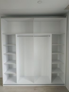 Шафа-купе G-Caiser 220x240x60 2ДСП Білий/Графіт-вставка Дуб евок (Дорос)