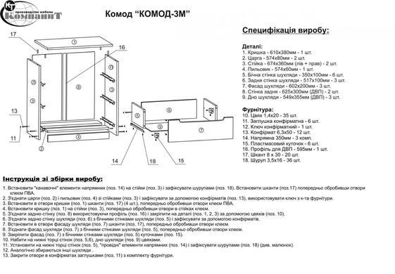 Комод-3М Нимфея альба (Компанит)