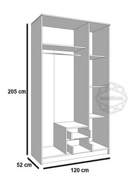 Шкаф «Simple 3Д2Ш» Дуб сонома (Garant)