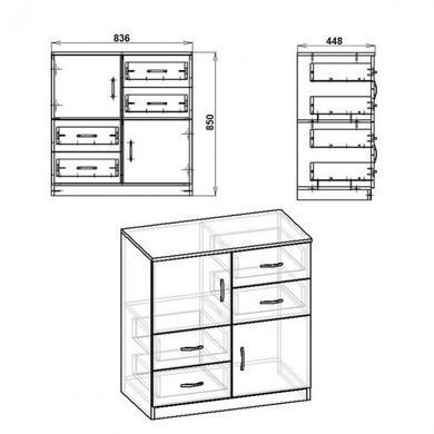 Комод-2+4 Венге комби (Компанит)