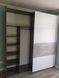 Шкаф-купе G-Caiser 220x240x60 2ДСП Антрацит/Белый-вставка Бетон (Дорос)