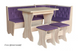 Кухонный уголок ДСП +стол+табуретки (этна фиолетовый) (Мебель Сервис)
