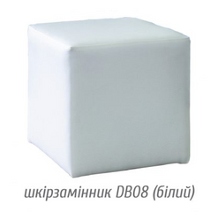 Пуфик кожзам DB08 белый (Мебель Сервис)