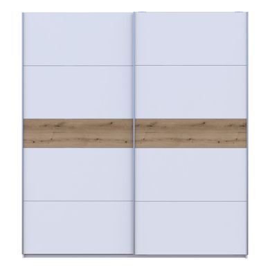 Шкаф-купе G-Caiser 220x240x60 2ДСП Графит/Белый-вставка Дуб эвок (Дорос)