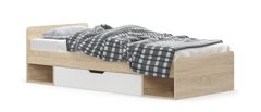 Кровать 90 «Типс» Дуб самоа/Белый (Мебель Сервис)