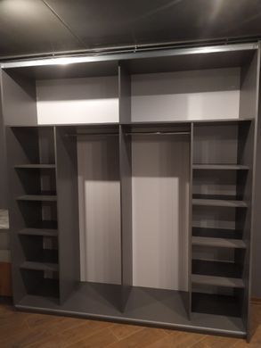 Шкаф-купе G-Caiser 220x240x60 2ДСП Графит/Дуб крафт белый-вставка Графит (Дорос)