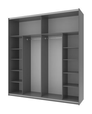 Шкаф-купе G-Caiser 220x240x60 2ДСП Графит/Дуб крафт белый-вставка Графит (Дорос)