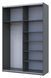 Шафа-купе G-Caiser 160x240x60 1ДСП/1дзеркало Графіт/Дуб крафт сірий (Дорос)