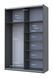 Шафа-купе G-Caiser 160x240x60 1ДСП/1дзеркало Графіт/Дуб крафт сірий (Дорос)