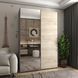 Шафа-купе G-Caiser 160x240x60 1ДСП/1дзеркало Графіт/Дуб крафт сірий (Дорос)