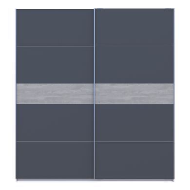 Шкаф-купе G-Caiser 220x240x60 2ДСП Графит/Графит-вставка Бетон (Дорос)