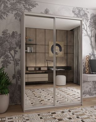 Шкаф-купе Сити Лайт 120x225x45 2зеркала Кашемир (Дорос)