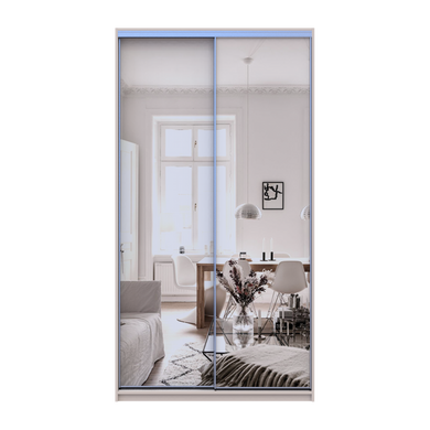 Шкаф-купе Сити Лайт 120x225x45 2зеркала Кашемир (Дорос)