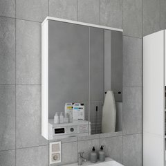Шкаф для ванной комнаты «Мира» Белый (Дорос)