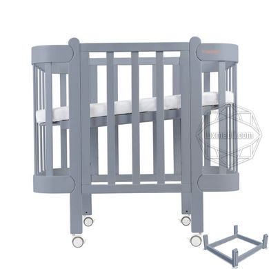 Ліжечко-трансформер NIKA 5-в-1 60x95/120 сірий (IngVart)