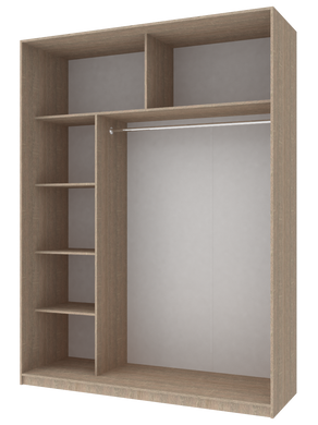 Шкаф-купе Сити 24 180x240x60 2зеркала Дуб сонома (Дорос)