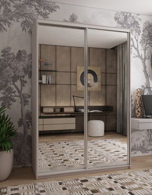 Шкаф-купе Сити Лайт 150x225x45 2зеркала Кашемир (Дорос)