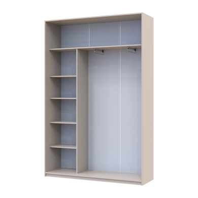 Шкаф-купе Сити Лайт 150x225x45 2зеркала Кашемир (Дорос)