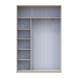 Шкаф-купе Сити Лайт 150x225x45 2зеркала Кашемир (Дорос)