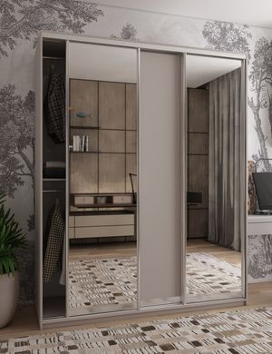Шкаф-купе Сити Лайт 180x225x60 1ДСП/2зеркало Кашемир (Дорос)