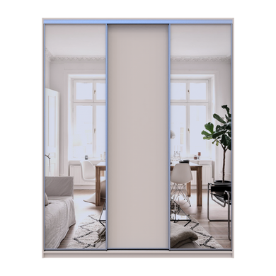 Шкаф-купе Сити Лайт 180x225x60 1ДСП/2зеркало Кашемир (Дорос)