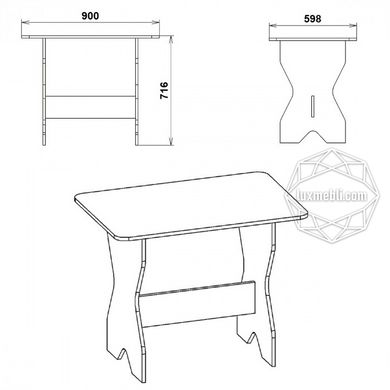 Стол кухонный «КС-1» Нимфея альба (Компанит)