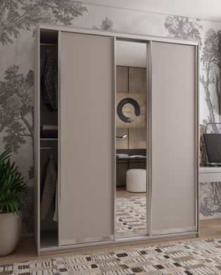 Шкаф-купе Сити Лайт 180x225x60 2ДСП/1зеркало Кашемир (Дорос)