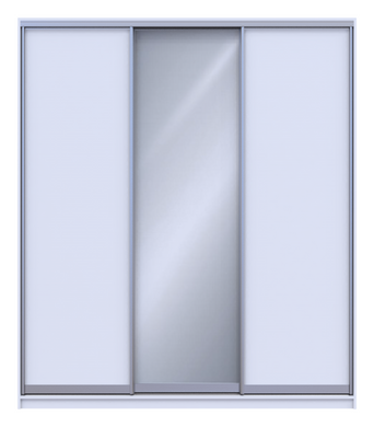 Шкаф-купе Сити 24 208x240x60 2ДСП/1зеркало Белый (Дорос)