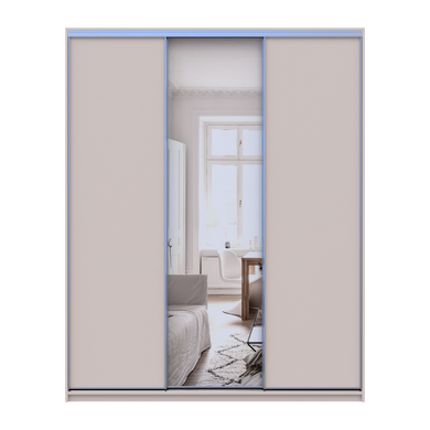 Шкаф-купе Сити Лайт 180x225x60 2ДСП/1зеркало Кашемир (Дорос)
