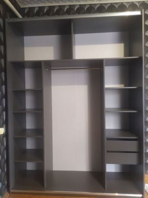 Шкаф-купе G-Caiser 180x240x60 1ДСП/1зеркало Графит/Графит (Дорос)