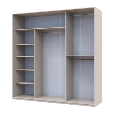 Шкаф-купе Сити Лайт 225x225x60 1ДСП/2зеркало Кашемир (Дорос)