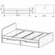 Ліжко Віола-140 Горіх (Компаніт)