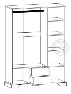 Шкаф 3Д Ирис Андерсон пайн (Мебель Сервис)