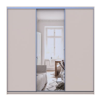 Шкаф-купе Сити Лайт 225x225x60 2ДСП/1зеркало Кашемир (Дорос)