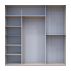 Шкаф-купе Сити Лайт 225x225x60 2ДСП/1зеркало Кашемир (Дорос)