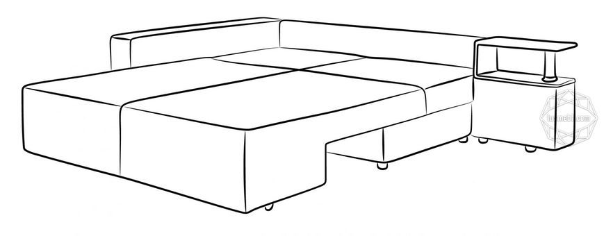 Диван угловой Малибу дурандо 21 7(L) (Мебель Сервис)