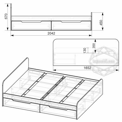 Кровать Виола-160 Нимфея альба (Компанит)