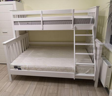 Ліжко двоярусне Скандинавія MebiGrand 120x190, 80x190 білий