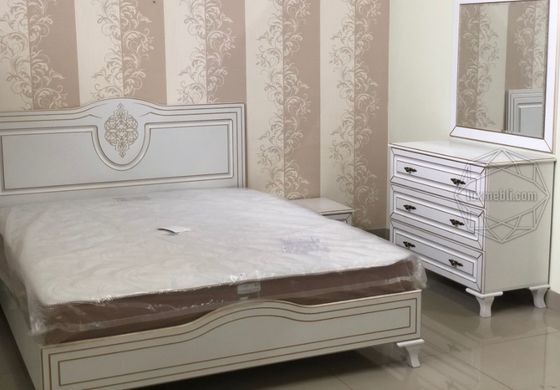 Ліжко 160 Мілан Білий (Меблі Сервіс)
