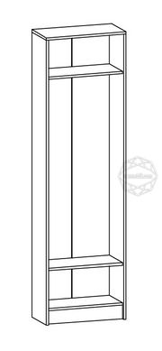 Шкаф 2Д Орион Дуб самоа/Белый (Мебель Сервис)